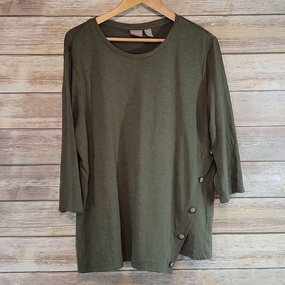 Chico's Tops - Chico's | Army Green Top XL